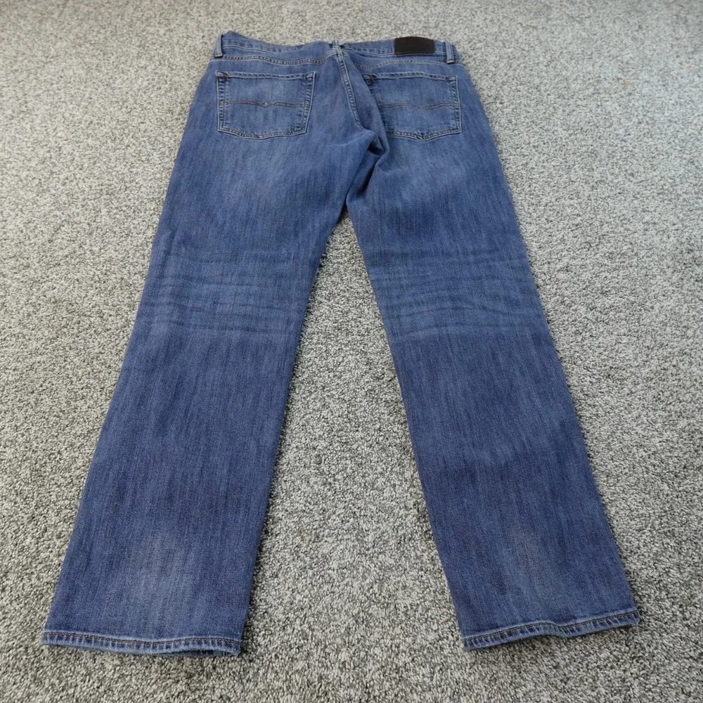 Lucky Brand Jeans Mens 34X32 Dark Blue Denim Pants 221 Straight Stretch Preppy‎